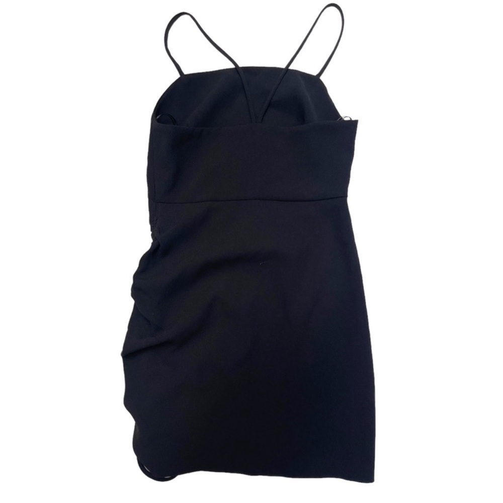 Zara Black Square-Neck Spaghetti Strap Mini Dress - Picture 2 of 5